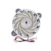 Freezer Fan Motor Replacement Part with Prewired 3 Pin Connector, 12V 4.2W 0.35A White ABS Unit for Refrigerator Cooling Service Use