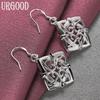 925 Sterling Silver Wedding Jewelry Charm Dangle Earrings