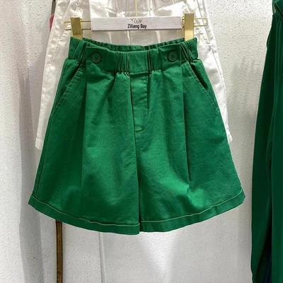 Dames Hoge Taille Gewassen Katoen Zomer Shorts: Elastisch, Los, Veelzijdig, Wijde Pijpen, en Trendy Casual Sportkleding