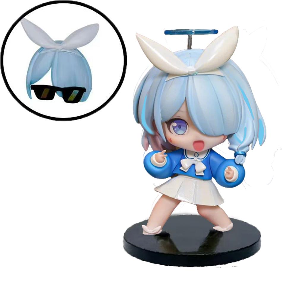 2 Kinds Blue Archive Anime Figurine Arona Prana Game Character Q Version Cartoon Collectible Model Face Changing Toys Gifts