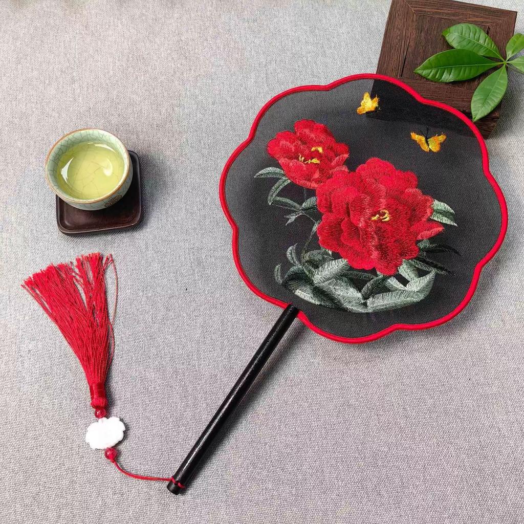 Ancient-Style Fan, Suzhou Double-Sided Embroidery Round Fan, Dance-Specific, Traditional Chinese Style, Hanfu, Qipao, Classical Round Fan, Summer Fan