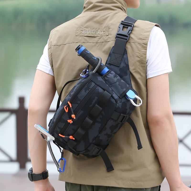 Fishing Chest Waist Bag Outdoor Travel Sports Fishing Lure Bags Hunting Camping Hiking Cycling Pack Molle Rig Pouch