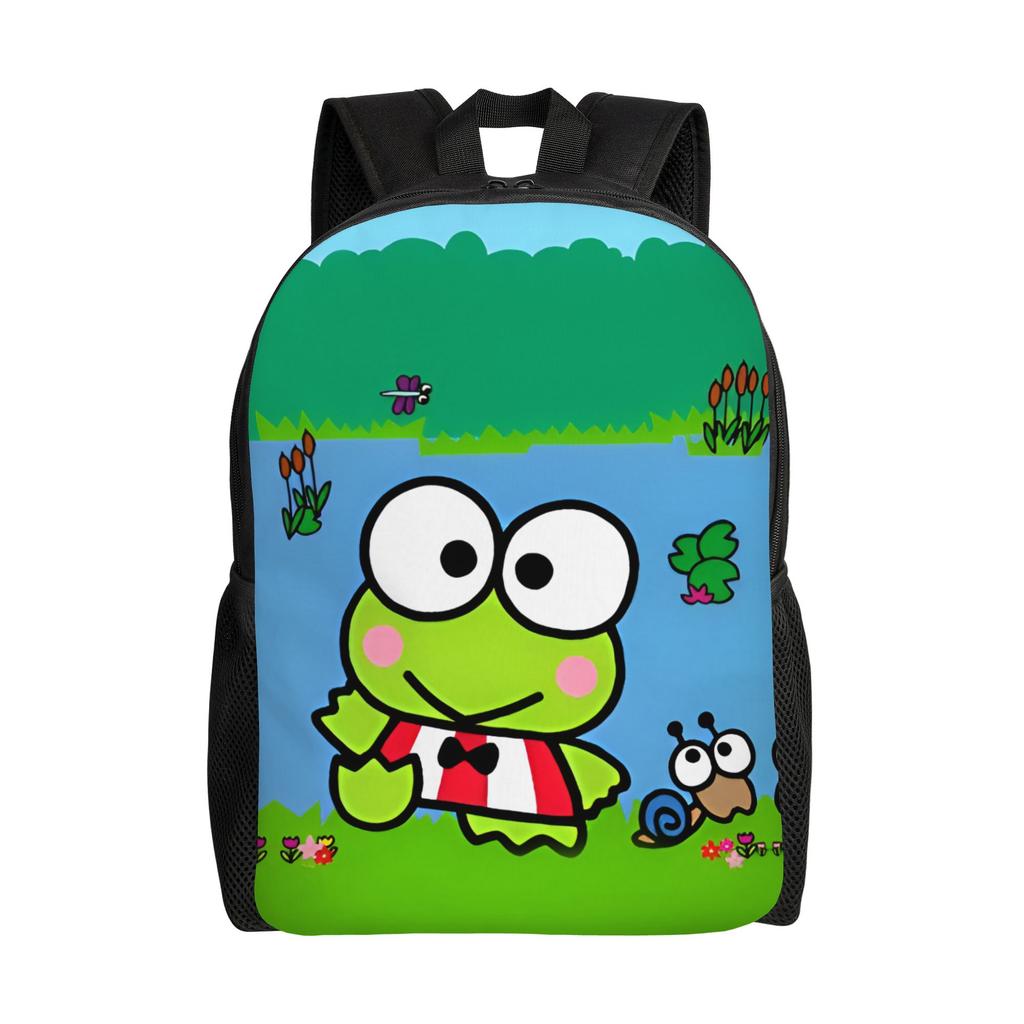 K-KeroKeroKeroppies Backpack for Women Men Waterproof College School Cute Frog Bag Print Bookbags