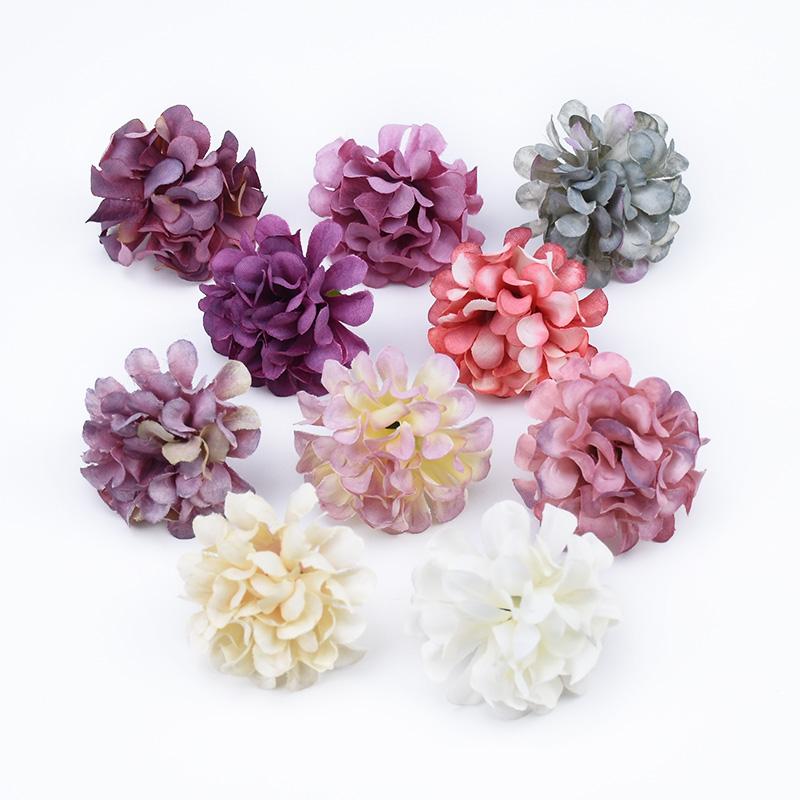 30/60 Stück Stickerei-Vasen Heimzimmer-Dekoration Hochzeit Braut-Accessoires Ausverkauf DIY-Bastelartikel Seiden-Nelke Künstliche Blumen