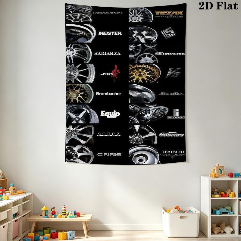 Highquality Wheels Need Tapestry Background Cloth Fashion Print Christmas Gift Homestay Soft Decoration Tapestry Soft