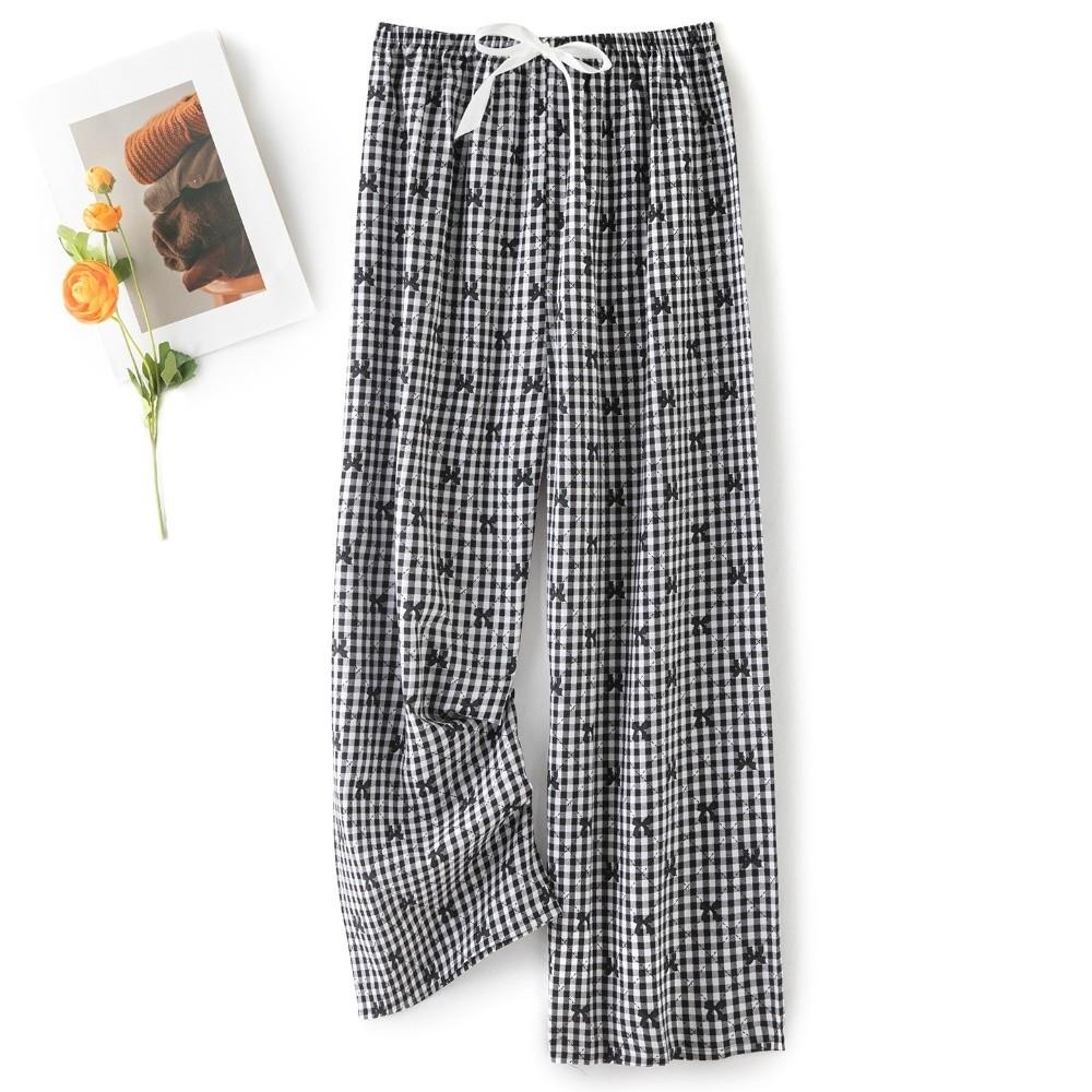 Breathable Sleepwear Ankle-Length Pants Thin Loungewear Home Pajama Pants Sleeping Trousers Spring