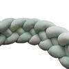Handmade Four-Strand Fishtail Braid Crib Bumper and Children's Bed Guardrail Pillow Decoration