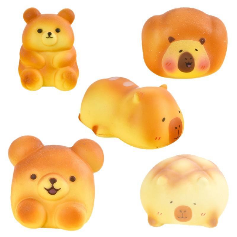 Simulated Bread Kneading Slow Rebound Toy Pu Wet Soft Feel Animal Themed Decompression Stress Relief Toy