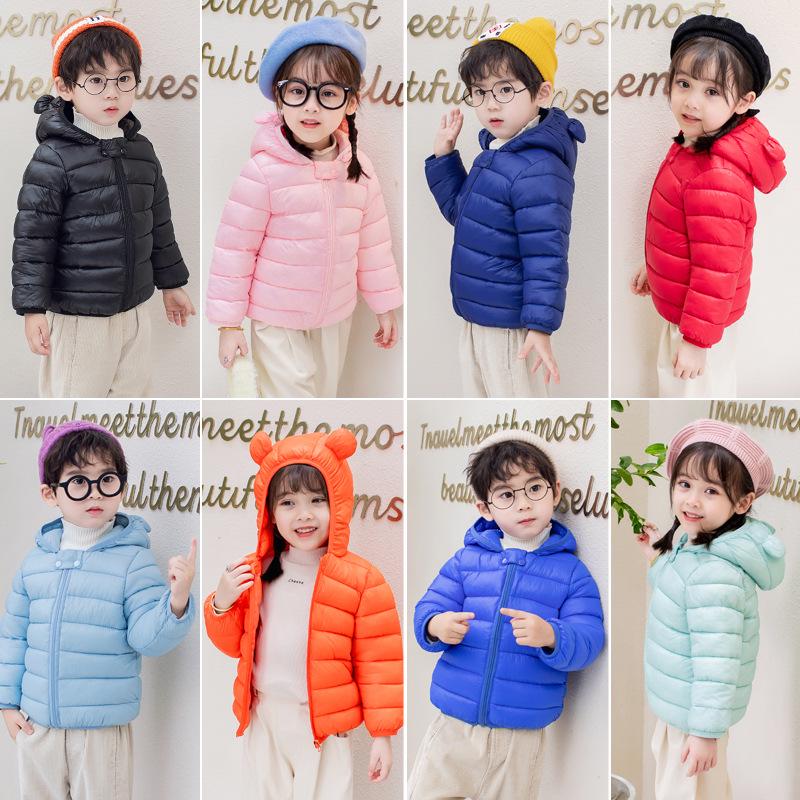 Clearance: Lightweight Baby & Toddler Down Cotton Jacket with Ear Design - Unisex Winter Coat