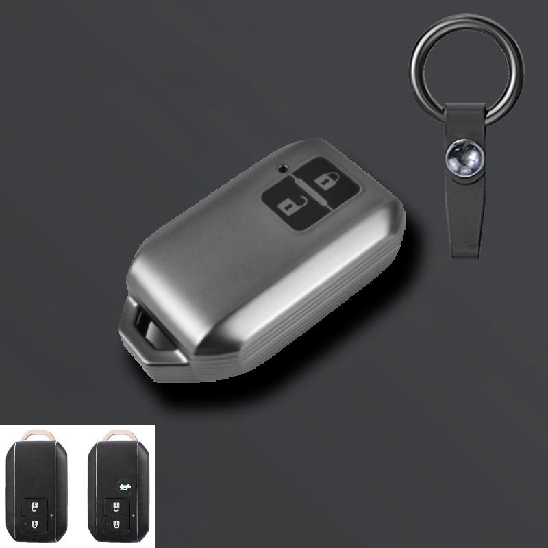 Graue TPU Auto Fernbedienung Schlüsselhülle Abdeckung Schale Für Suzuki Ertiga Swift Wagon R 2 Tasten Geschützter Halter Keyless Fob Zubehör