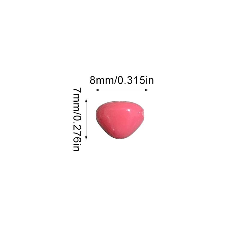 50Pcs Triangle Practical Doll Nose Cartoon Plush Toys Manual DIY Plastic Flat Bottom Triangle Nose Accessories