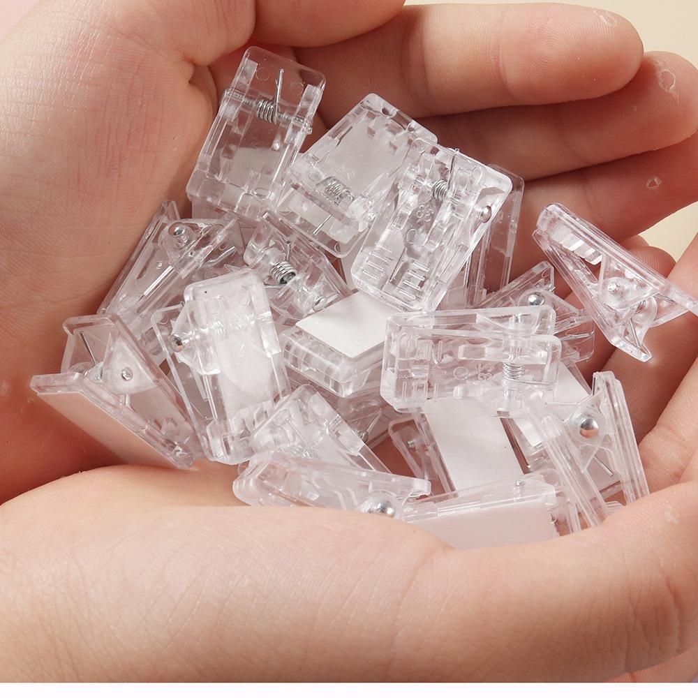 Clear Acrylic Double-Sided Adhesive Positioning and Photo Clips - Multi-functional Office and DIY Use