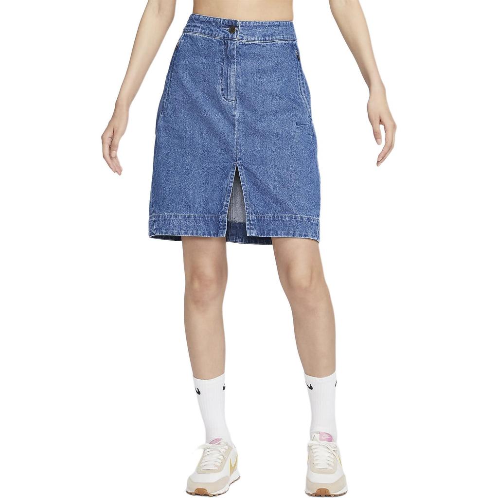 New Nike Sportswear Denim Short Skirts Women's Medium Blue HQ1472-441