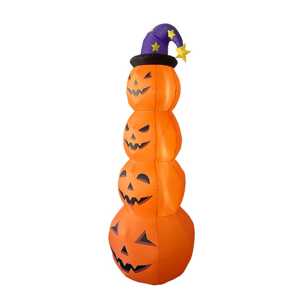 Halloween Pumpkin Air Inflatable 2.4m Ghost Decor for Party Outdoor Decoration
