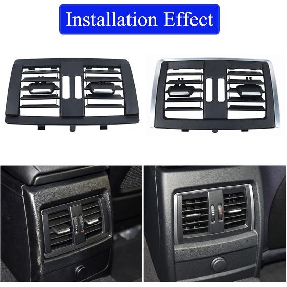 Car Rear Seat Air Conditioning AC Vent Grille Outlet Panel Cover Compatible For BMW 1 2 3 4 Series F30 F31 F34 F35 F20 F87 F32 F33 F36(Standard