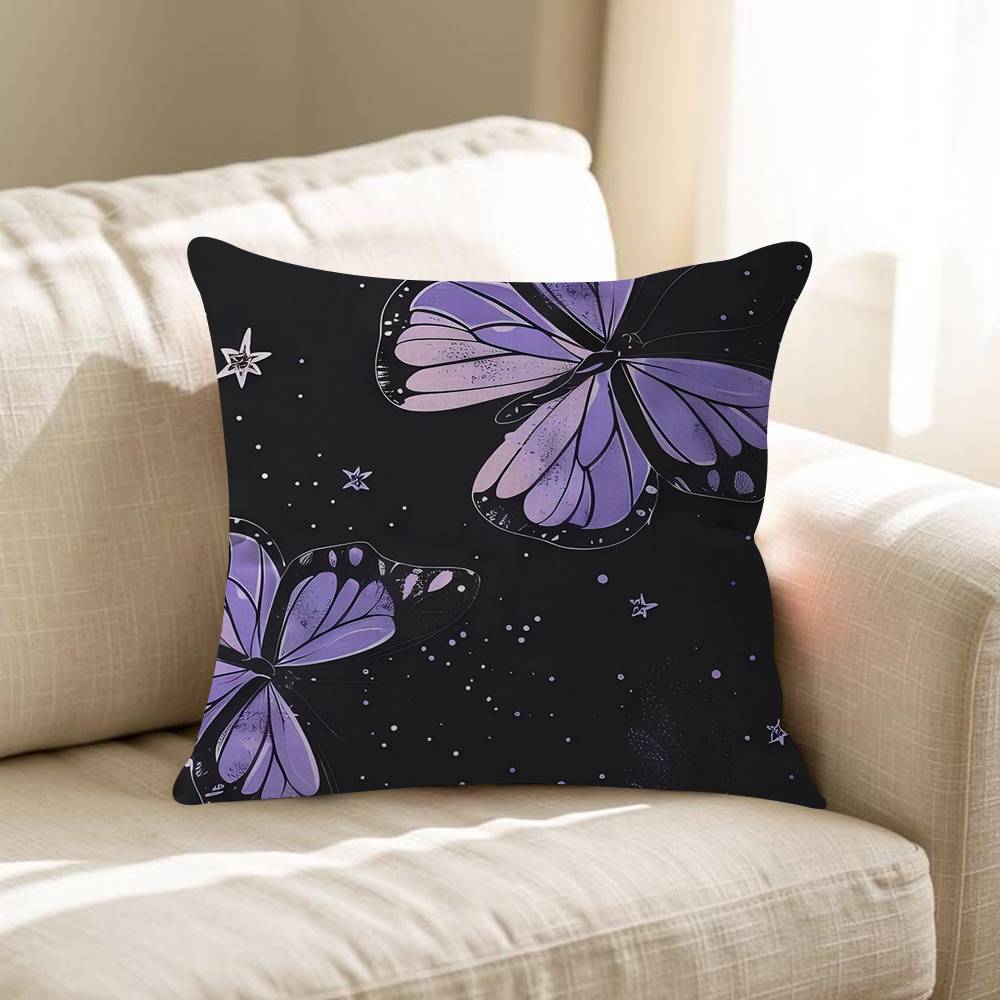 Purple Butterflies 4545cm Cushion Cover Pillow Cover Decor Pillowcase Home Pillowcase For Couch Pillow