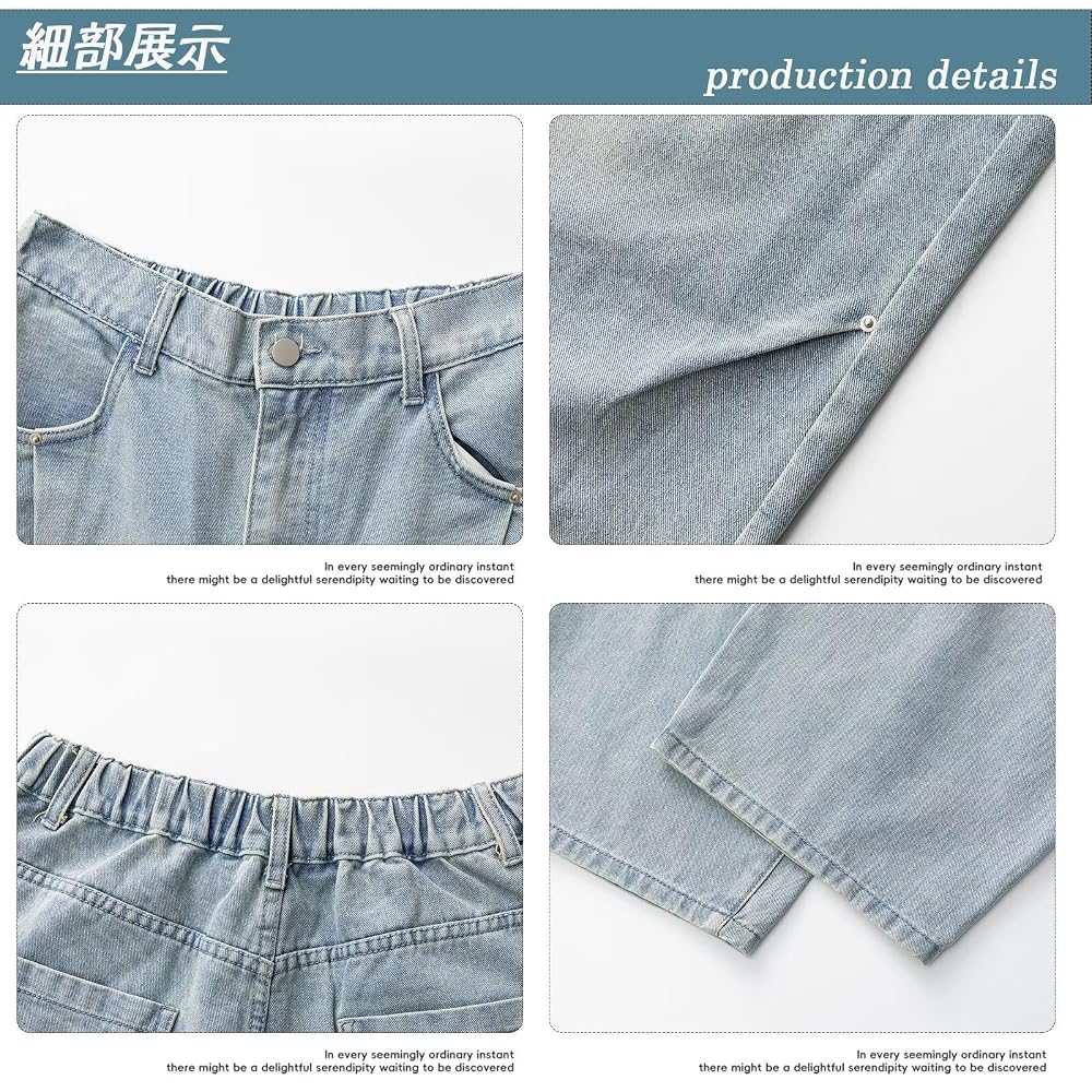 WUXZHI Denim Pants for Men: Wide Leg Jeans, Loose Fit, Baggy Pants, Black, Street Style, Straight