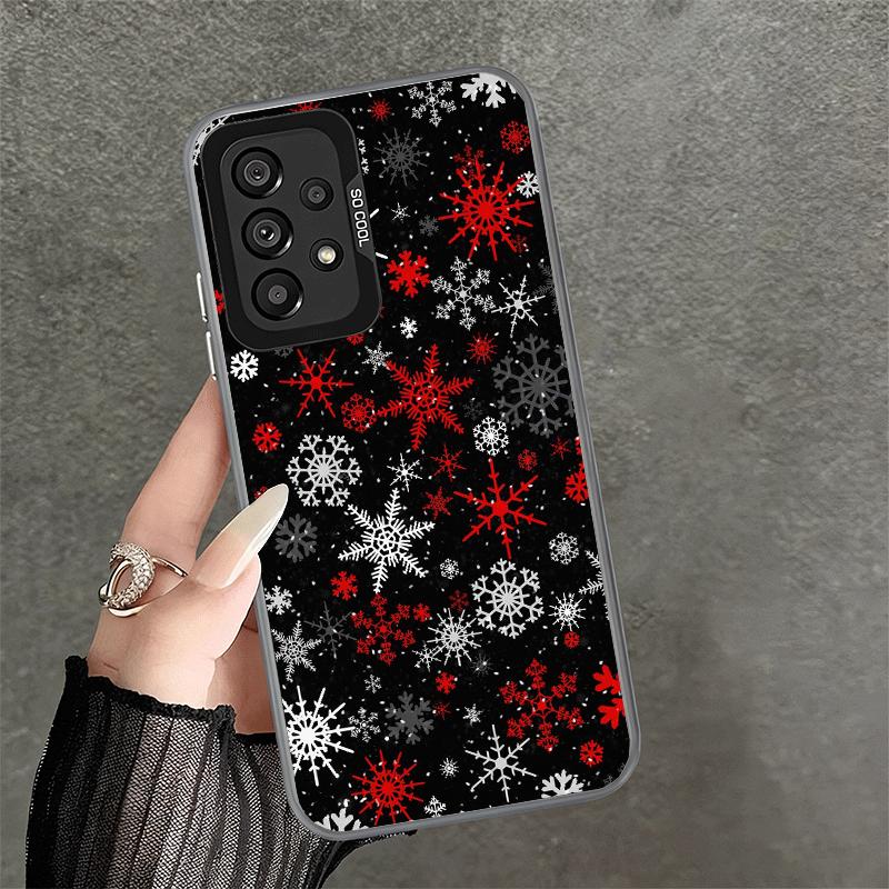 Snow Snowflake Winter Cold Shockproof Phone Case for Samsung A17 A16 A15 A14 A37 A57 A36 A56 A26 A35 A55 A25 A34 A54 A24 A13 A23
