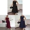 Polyester A Line Dress With Wrinkleresistant Fabric For Casual And Party Wear