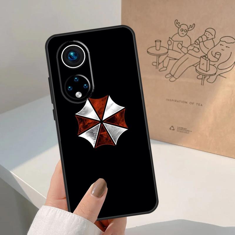 Umbrella Corporation For Huawei P20 P30 P40 P60 Pro P Smart Nova 9 5T Honor 70 90 50 Magic5 Lite X7a X9a X8a Case