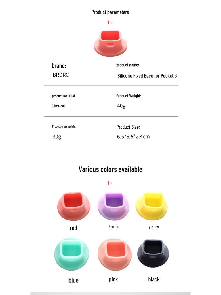 DJI Pocket 3 Kompatible Silikonbasis: Stabile rutschfeste Tischhalterung für Action-Gimbal-Kamera.