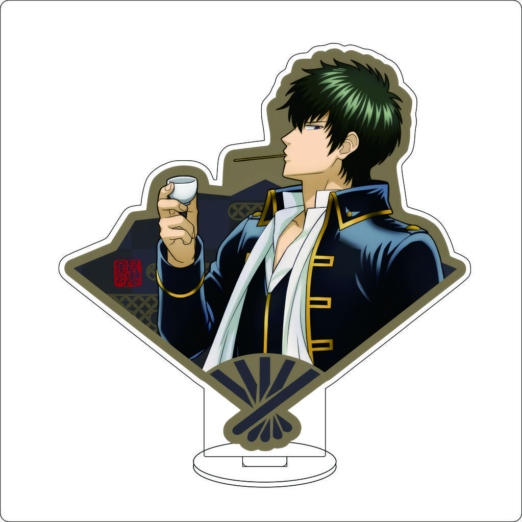16CM Anime Gintama Cosplay Acrylic Stand Ornaments Kagura Kondou Isao Katsura Kotarou Sakata Gintoki Figure Stand Gifts