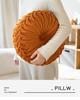 Nordic Minimalist Round Cream Plush Embroidered Throw Pillow for Sofa