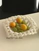 Korean-style Ceramic Hand-woven Storage Basket Coffee Table Desktop Fruit Basket Home Decoration Basket Snack Tray
