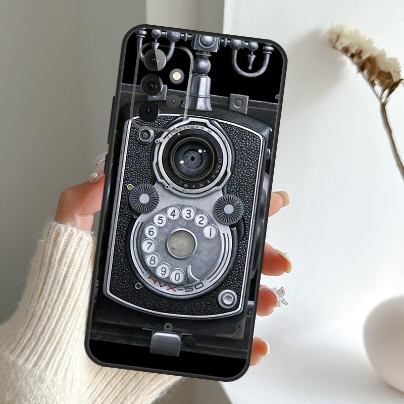 Retro Nostalgia Camera Case For Samsung Galaxy A16 A26 A36 A56 A55 A35 A15 A54 A34 A14 A52 A32 A12 A13 A33 A53 A17