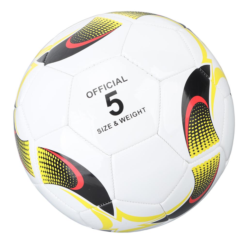 Size 5 Soccer Ball PVC Corn Pattern Elastic Soccer Ball Gift for Practice Game Kids Adults White