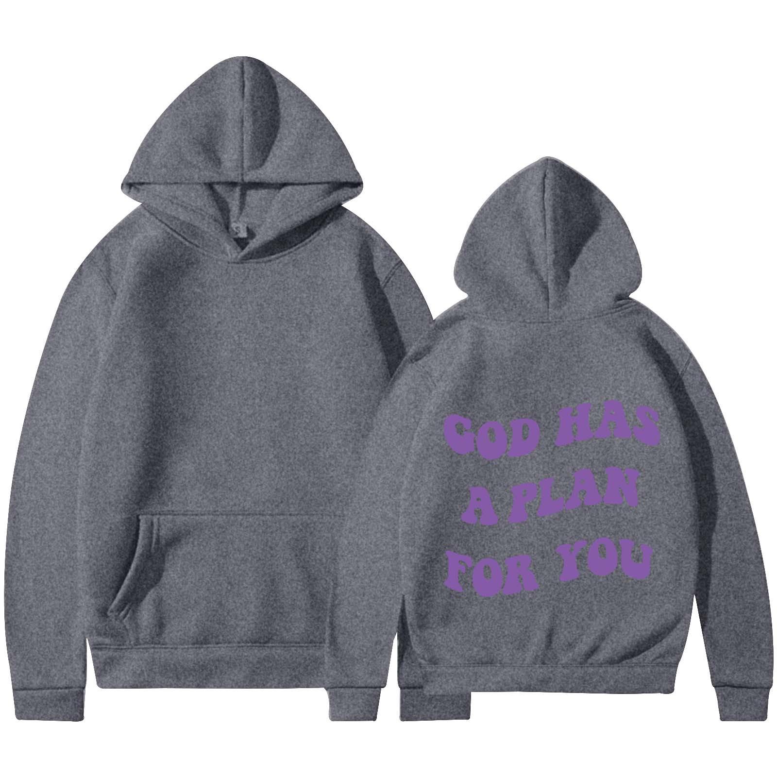 

Low Shoulder Sleeves Women S Hooded Pullover Oversized Loose Casual Fleece Sweater 5XL темно-серого