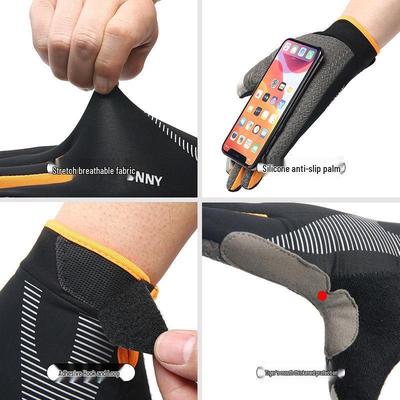 Unisex Fingerless Cycling and Fishing Silicone Gloves – Non-Slip, Touch Screen Compatible, Sunscreen Protection