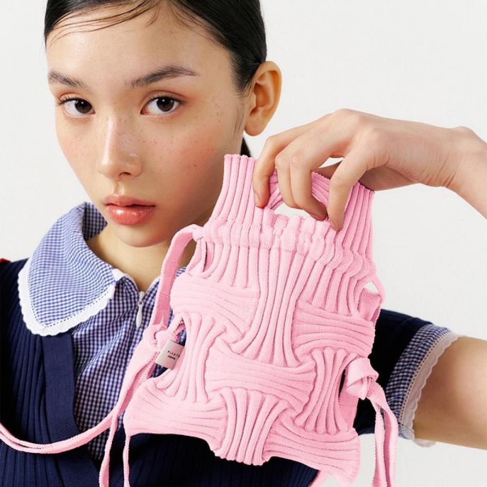 

Pleatsmama Light Pink Mini Crossbow Bag Single option