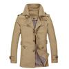 Men's Fashion Long Coat Long Sleeved Cotton Casual Business Jacket Winter Street Shooting Men's Clothing