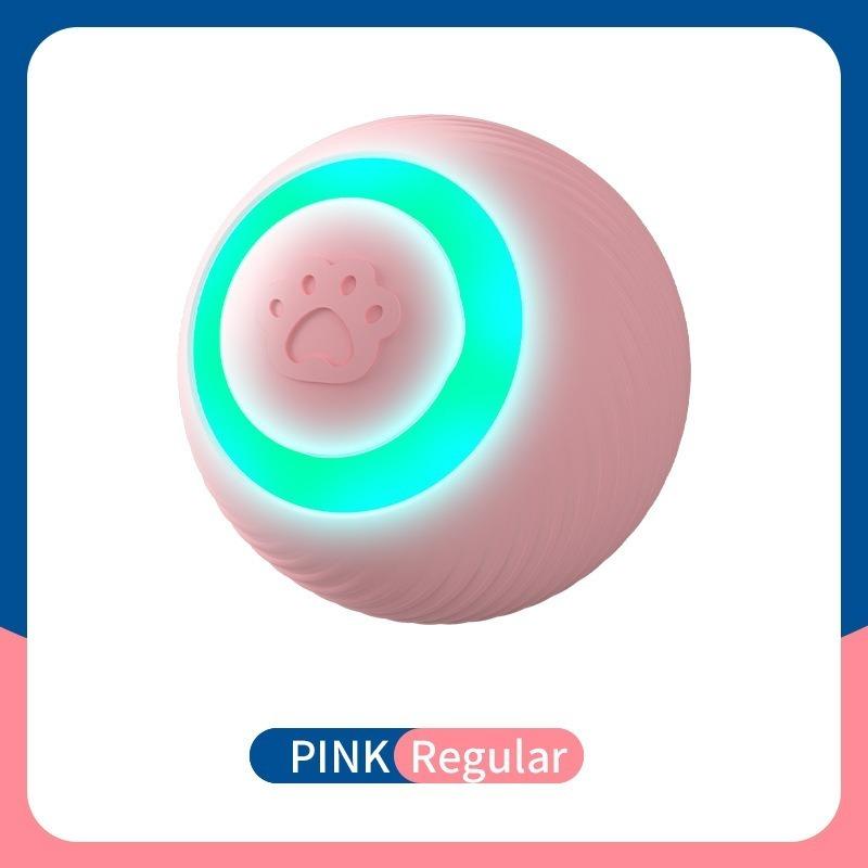 Cat Interactive Ball Toy Training Self-moving Kitten Electric Cat Ball Toys with Light USB Rechargeable Smart Pet Magic Ball Toy
