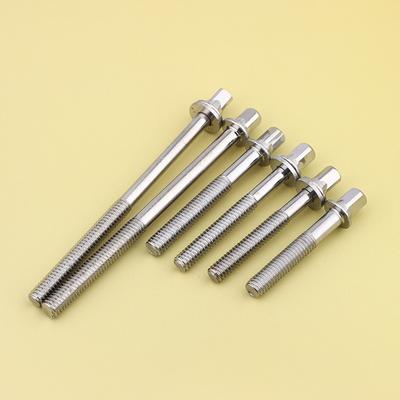 80MM Drum Tension Rods Durable Metal Drum Tight Screws Bolts 10Pcs Replacement Kit for Percussion Instruments