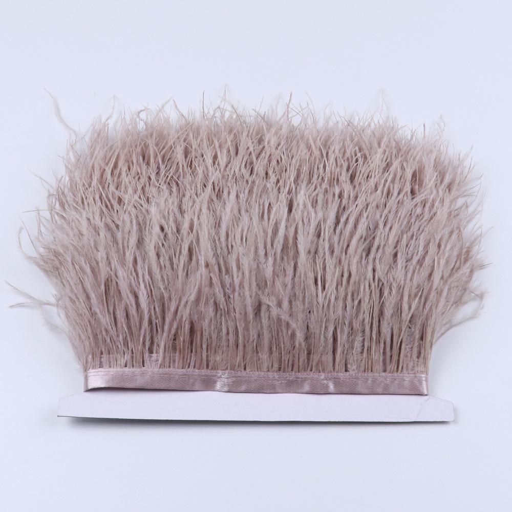 

52-Color Ostrich Feather Fabric Trim for Clothing & Accessories, Available in Pink, Starting at 10 Meters