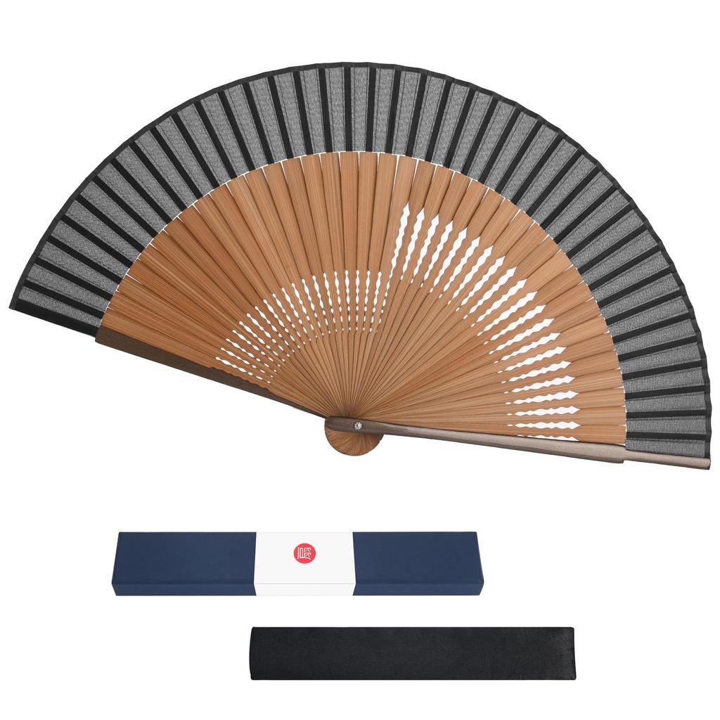 Warudo Folding Gift Box and Bag Premium Silk Folding Folding Large Bamboo Folding Gift for Fireworks Japanese Summer Kabuki Heatstroke Prevention