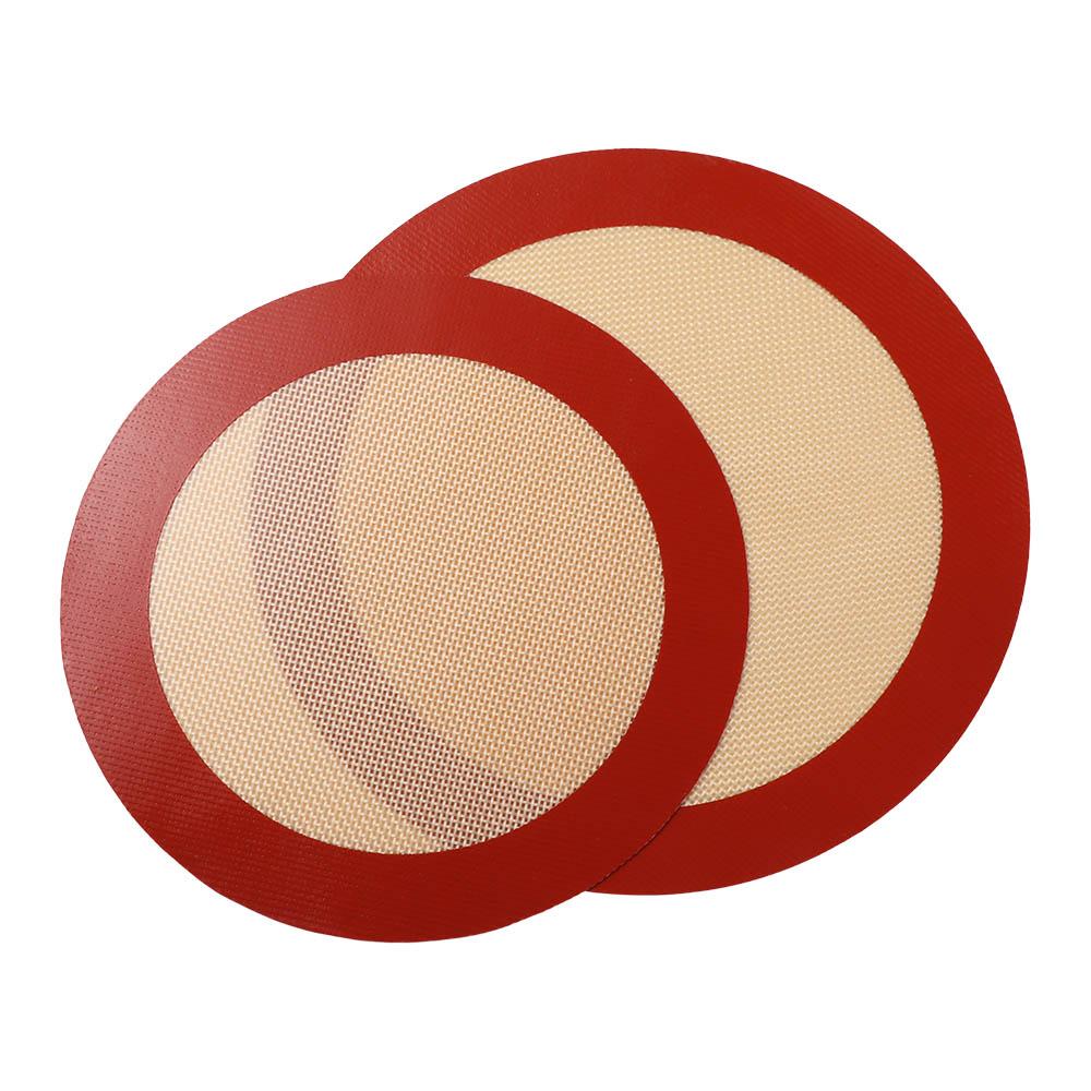2pcs Food Grade Silicone Baking Mat Round Heat Resistant Air Fryer Liner Reusable Non Stick Cake Pan Liner Pizza