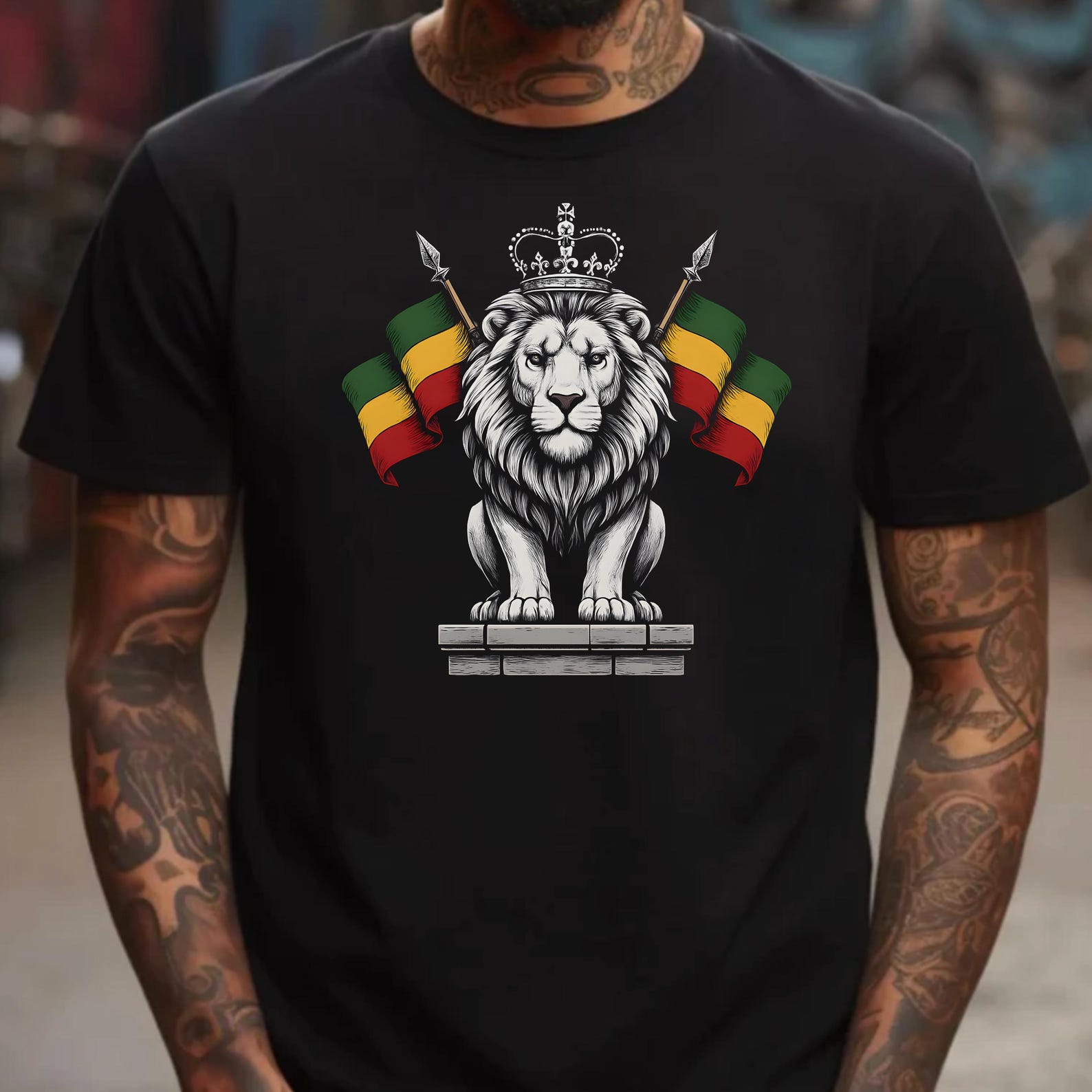 Lion of Judah Rasta Reggae T-Shirt, Unisex Bella+Canvas Tee 3XL