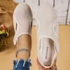 Fashion Women Knitted Sports Sandals Summer Casual Slip-On Lightweight Sandals Women Mesh Stretch Beach Luxury Shoes Sandalias De Mujer