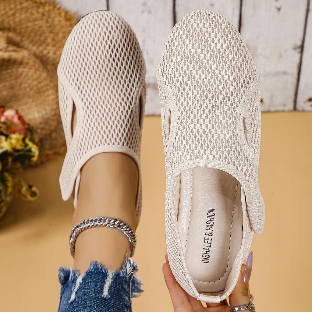 Fashion Women Knitted Sports Sandals Summer Casual Slip-On Lightweight Sandals Women Mesh Stretch Beach Luxury Shoes Sandalias De Mujer