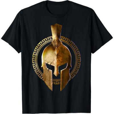 Golden Spartan Helmet Warrior Gladiator Gym - Workout T-Shirt
