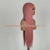 Pink Brightening Fashionable Long Straight 13*4 Front Lace Women's Wig