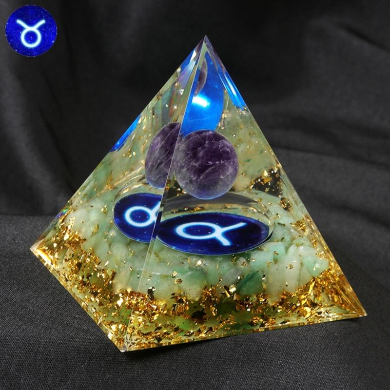 Zodiacs Orgone Pyramid Zodiacs Healings Crystals Stone Chakras Reiki Orgonite Crystals Pyramid Lucky Energys Home Decors