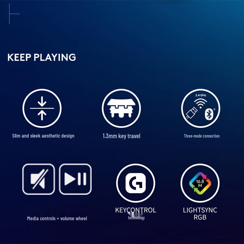 Logitech G915X LIGHTSPEED Tri-Mode Low-Profile Mechanical Gaming Keyboard