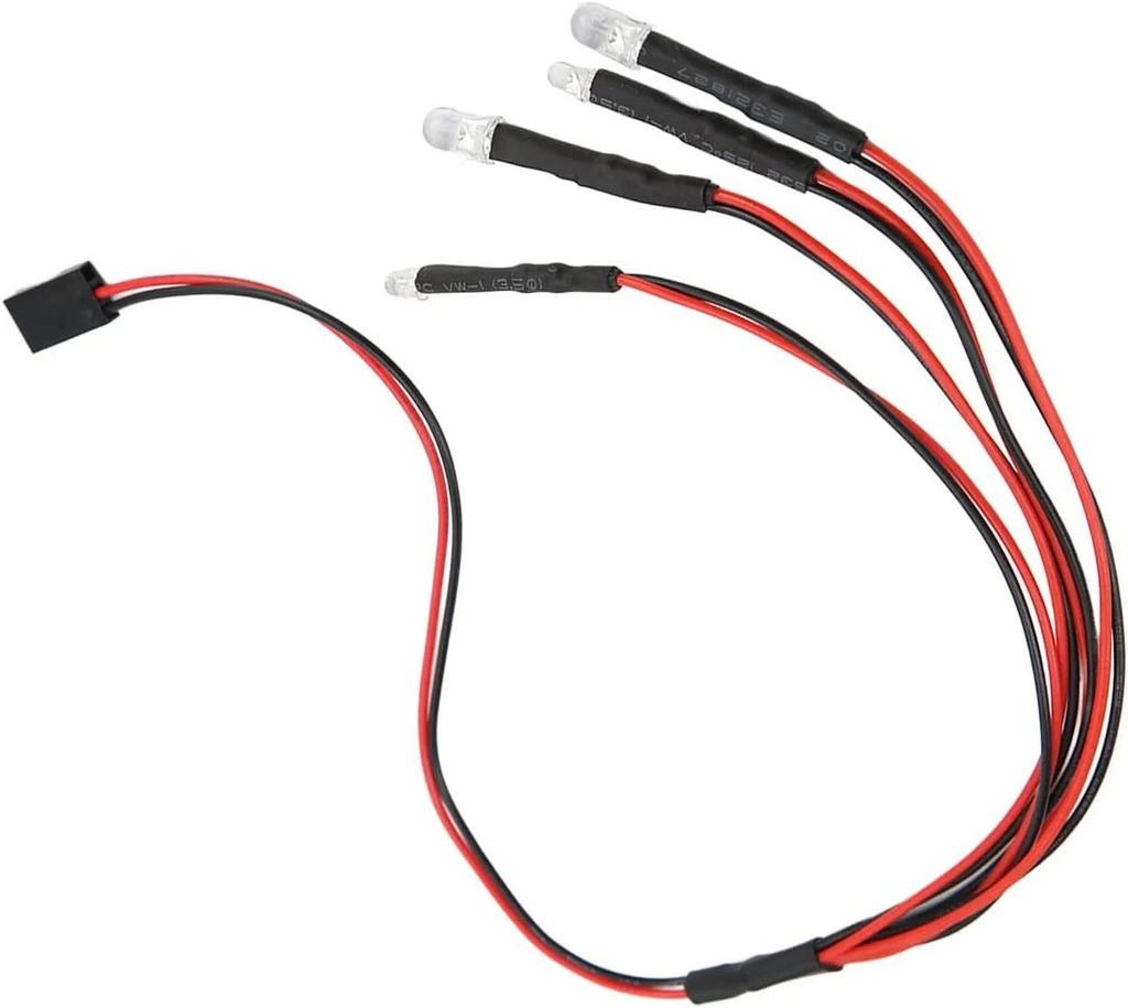 GTIWUNG 4-LED RC Car Lights, RC LED Lights, Headlight and Taillight Set for 110 RC Model Cars and Trucks, 5mm3mm Diameter, Comfortable and Easy to