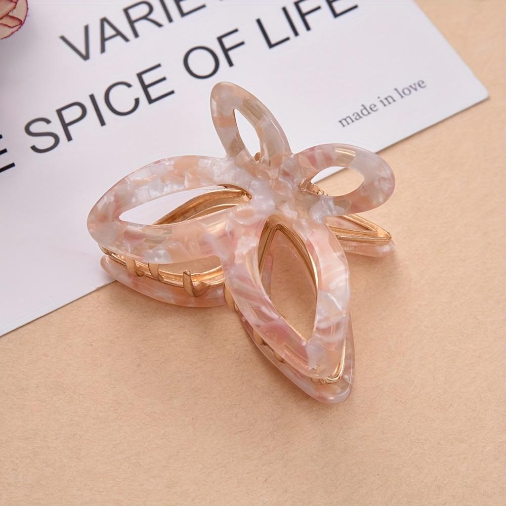 A Stylish And High End Hollow Butterfly Hair Clip Made of Acetate, Perfect for Various Hairstyles, Ideal As a Valentine'S Gift for Your Girlfriend.