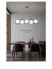 Nordic White Glass Ball Chandelier for Living and Dining Rooms