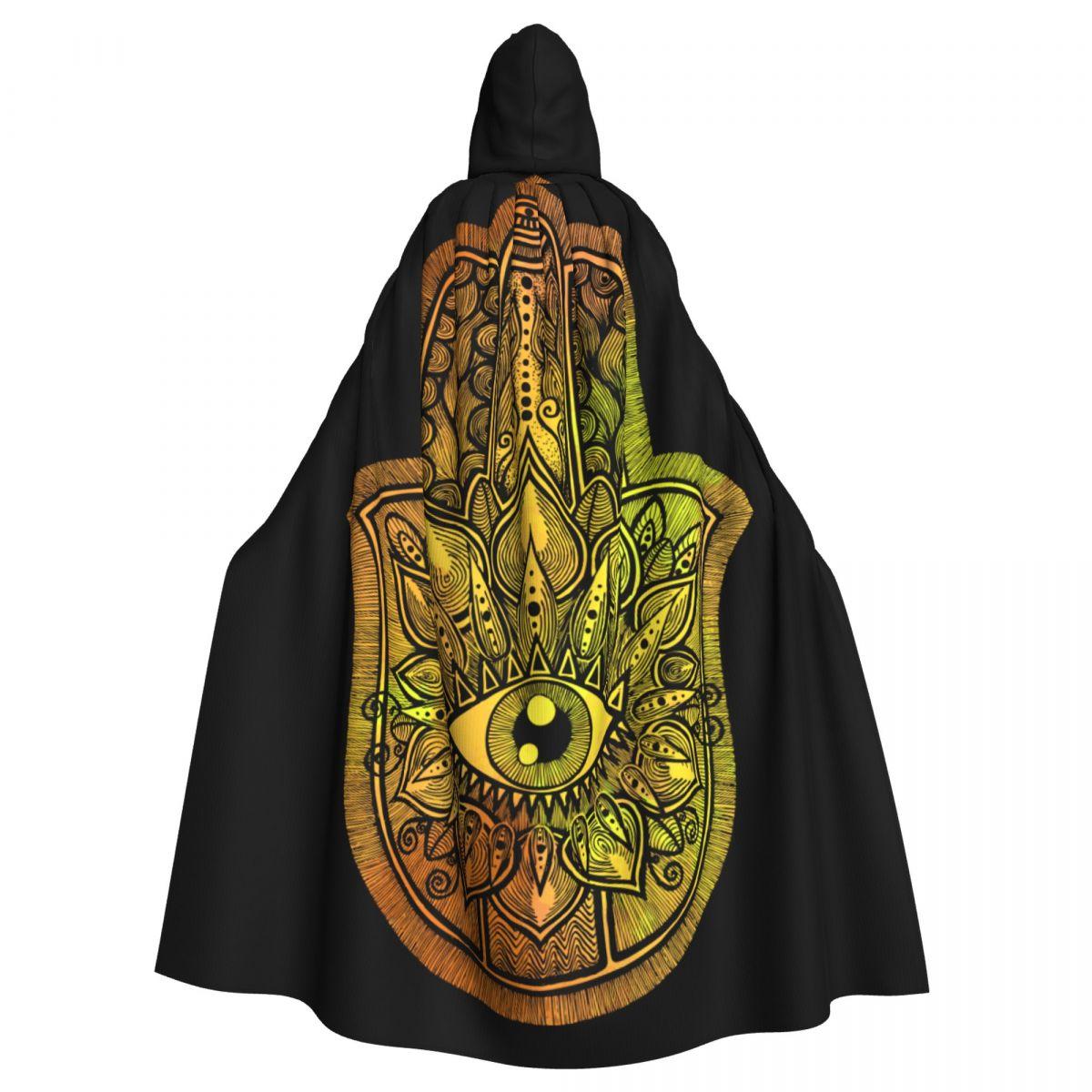 

Плащ с капюшоном Унисекс Плащ с капюшоном Желтый Плащ Хамса Плащ Вампир Ведьма Косплей One Size